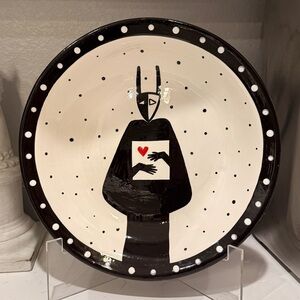 Chris Spanovich’s Hand in Heart
Pottery, 12” Serving Bowl, chamayos, New Mexico.